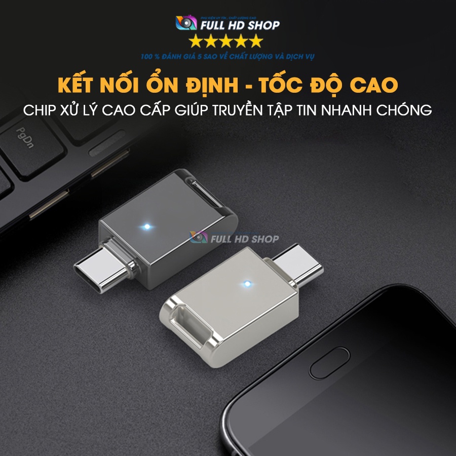 USB Type C 64Gb Tốc Độ Cao - Dùng cho các thiết bị có cổng Type C - Bảo hành lỗi 1 đổi 1 - Full HD Shop Mã HD10