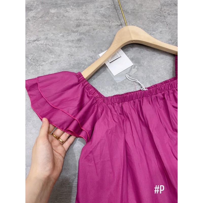 [Mã FAGREEN245 giảm 10% tối đa 30K đơn 99K] SET Áo trễ vai hồng kèm Quần sooc be xinh xắn⚡️Ảnh thật | BigBuy360 - bigbuy360.vn