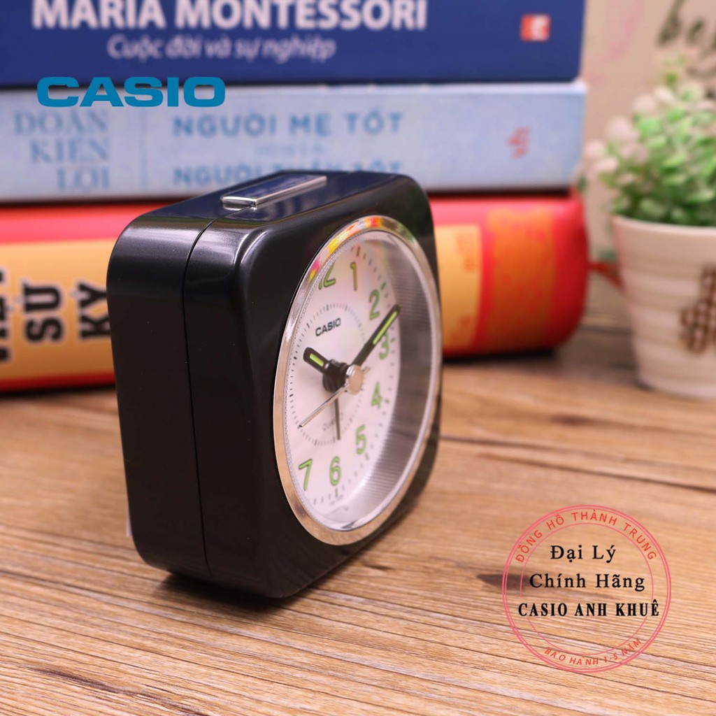 Đồng hồ để bàn Casio TQ-143S-1DF có đèn ,báo thức( 7.7×7.6×3.8 cm )