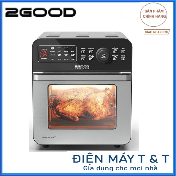 Nồi chiên không dầu 2GOOD Vortex S20, Vortex S18, chất liệu inox 304 - Hàng chính hãng