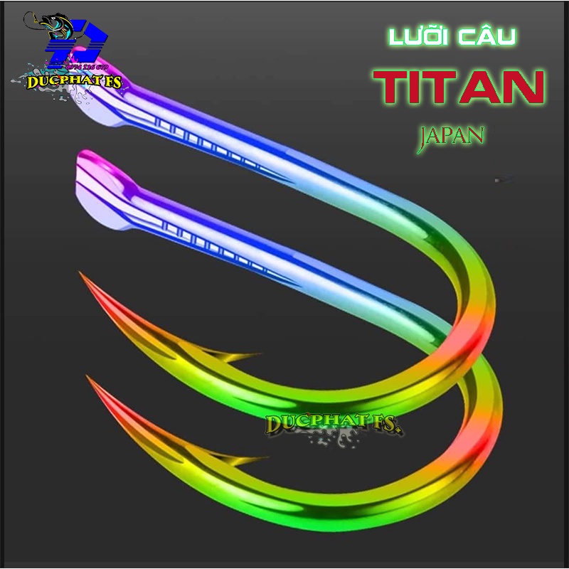 Lưỡi Câu Cá CJF, Lưỡi Câu TiTan 7 Màu Có Ngạnh ( Vỉ 15 Chiếc ) Cao Cấp Chuyên Câu Đài , Câu Đơn