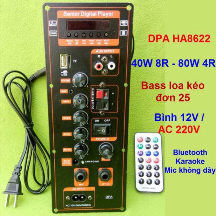 Freeship Mạch loa kéo HA8622 xung kèm led nháy