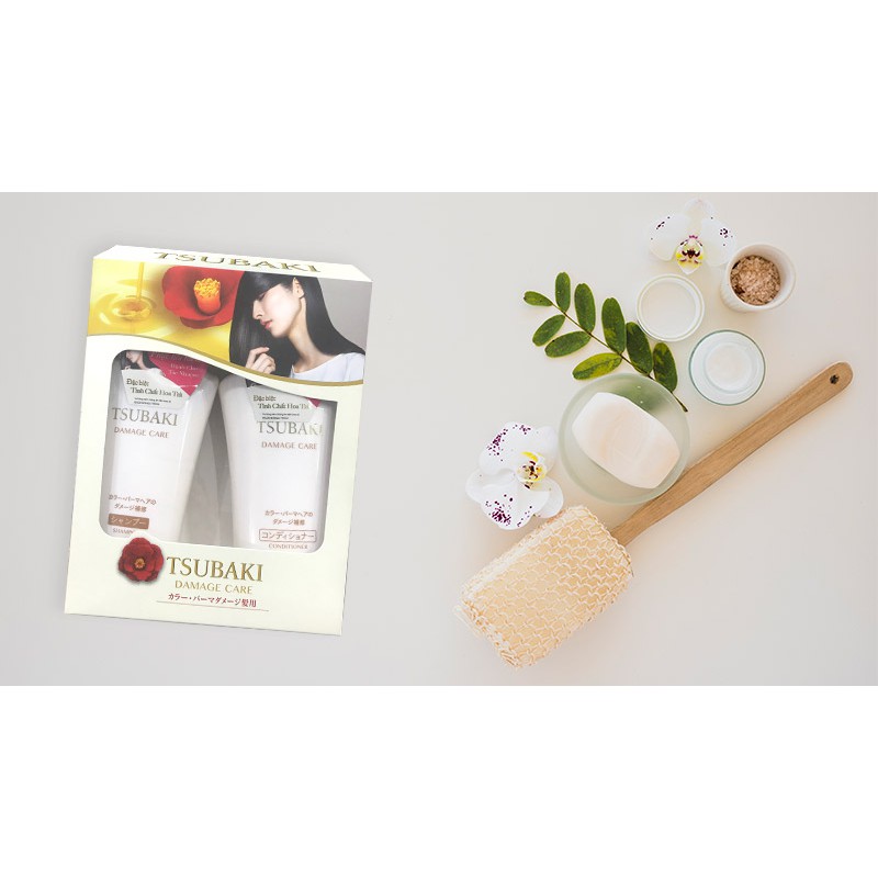 Bộ dầu gội và dầu xả phục hồi hư tổn Shiseido Tsubaki Damage Care 500ml | BigBuy360 - bigbuy360.vn