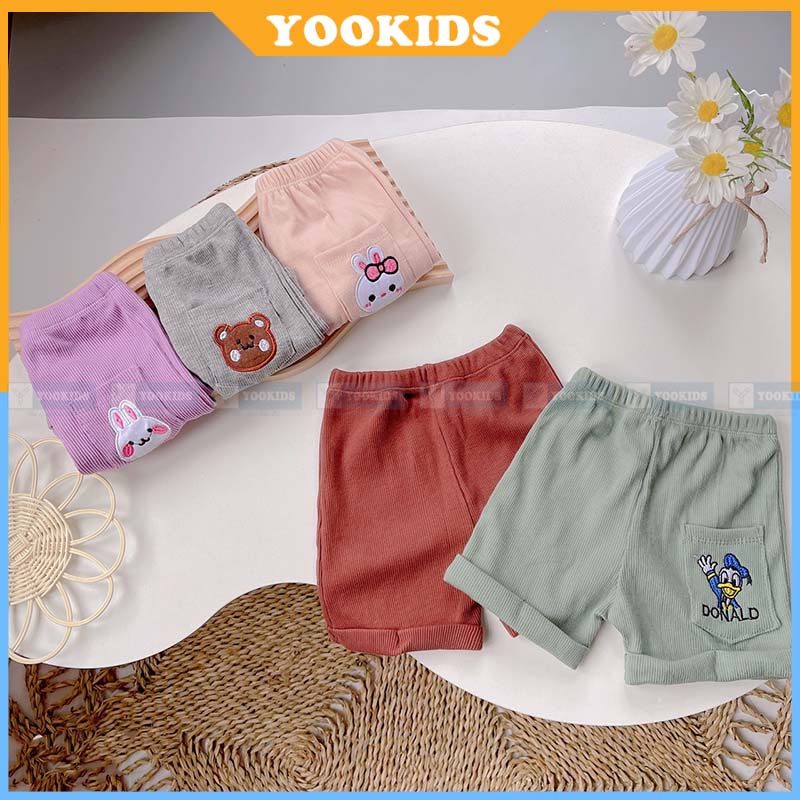 Quần đùi bé trai bé gái YOOKIDS chất cotton tăm xuất dư thấm hút mô hôi mềm mịn co giãn 4 chiều cho bé 0 1 2 3 4 tuổi