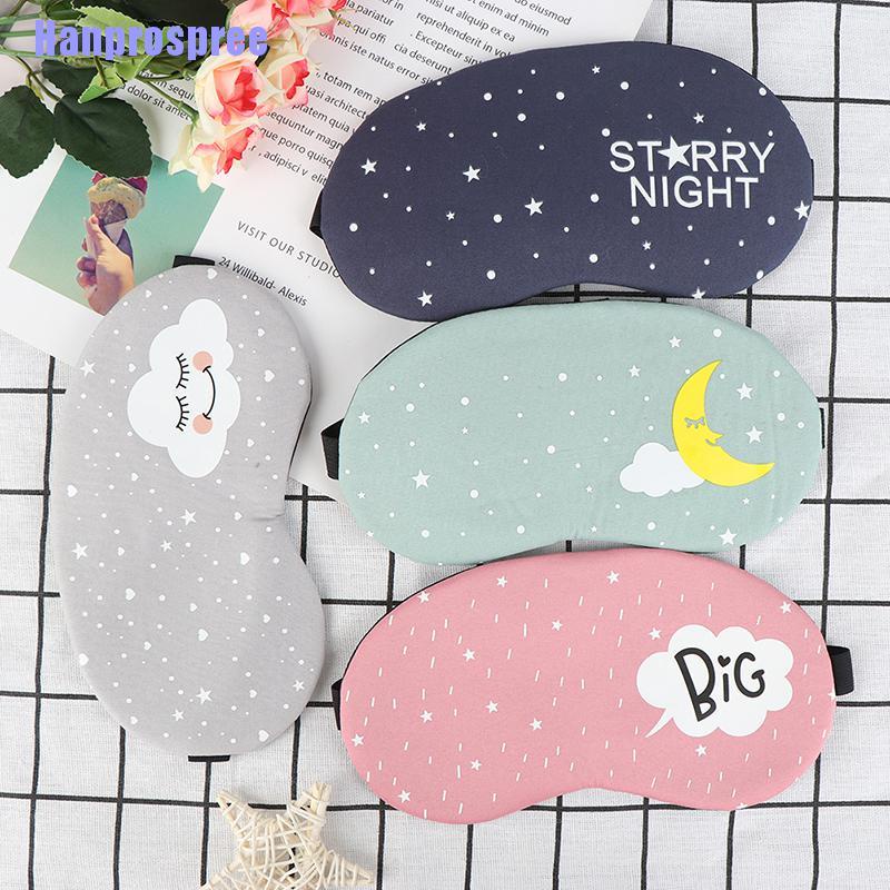Miếng Bịt Mắt Chất Liệu cotton In Hình Hoạt Hình Dễ Thương