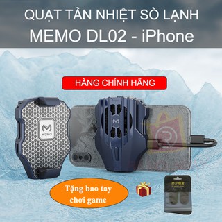 Quạt tản nhiệt MEMO DL02 cho điện thoại - Tản nhiệt sò lạnh bán dẫn làm mát tức thì tăng hiệu năng - Type C và Lighting