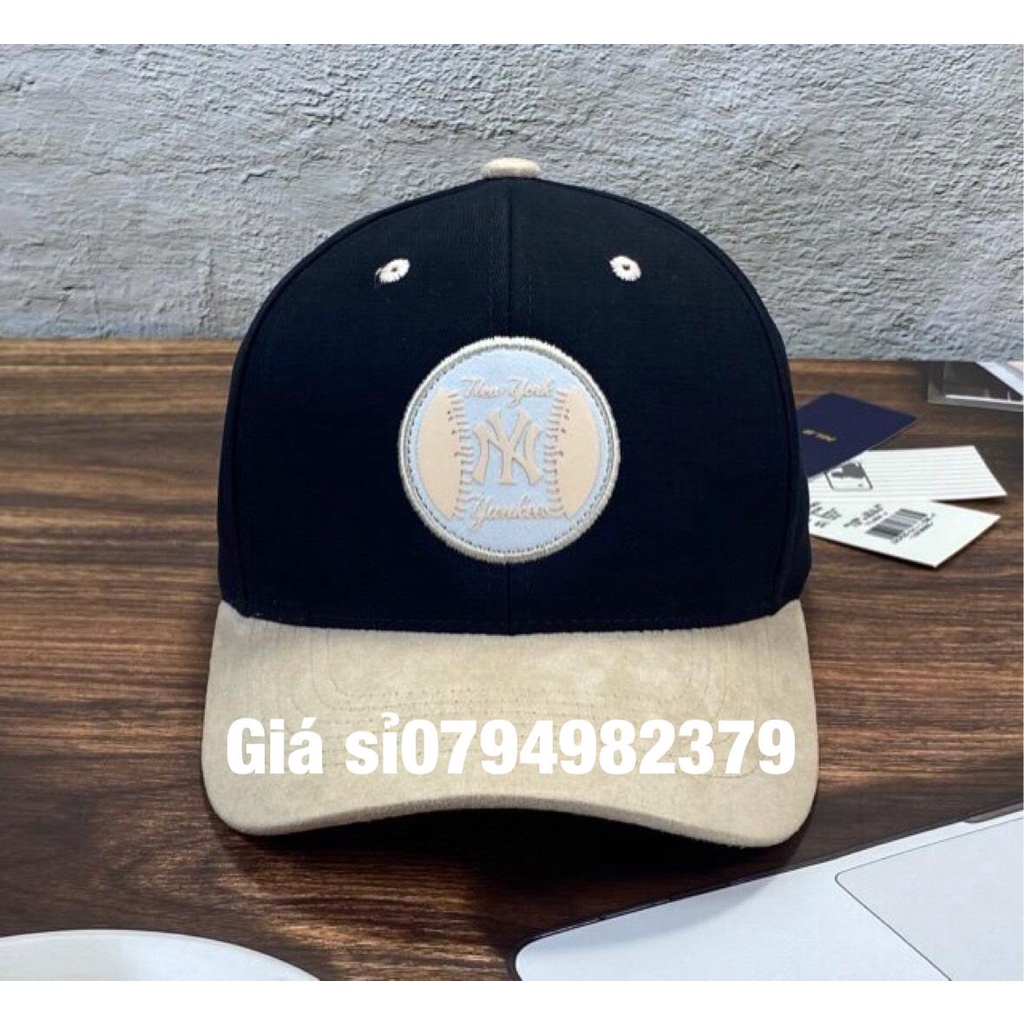 Mũ kaki - Nón kết lưỡi trai - cty vnxk vá mỏ da lộn logo N.Y bao ngầu unisex thời trang trẻ (Cap-Nón(Most))