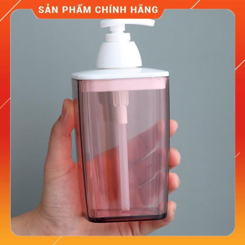 CHÍNH HÃNG -  [FREESHIP❤️] Hộp đựng nước rửa tay vuông 420ml ,Lọ đựng dầu gội sữa tắm,bình đựng nước rửa tay 6237