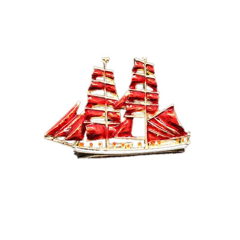 Ghim CàI ÁO HìNh ThuyềN Buồm PhốI MàU Đỏ ThờI Trang Cho Nữ