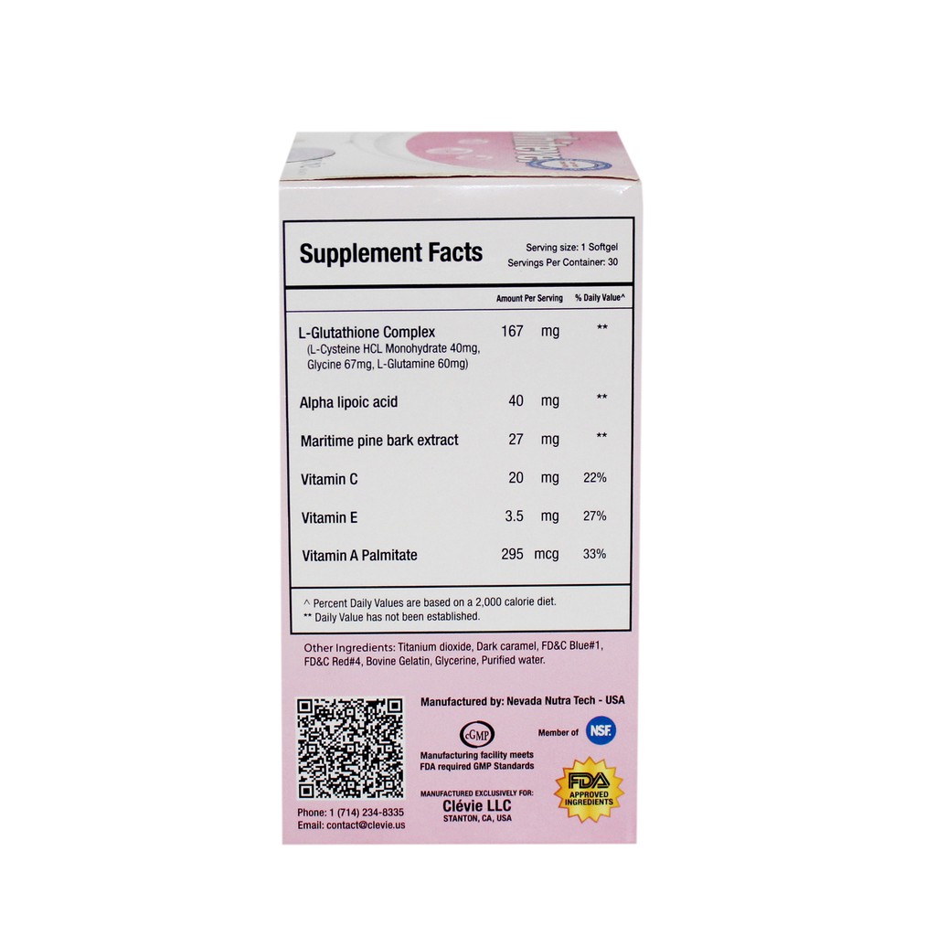 Whitever - Clevie Health - Chai 30 Viên - Làm Chậm Quá Trình Lão Hóa Da, Giúp Da Mịn Màng, Tươi Trẻ. | Thế Giới Skin Care