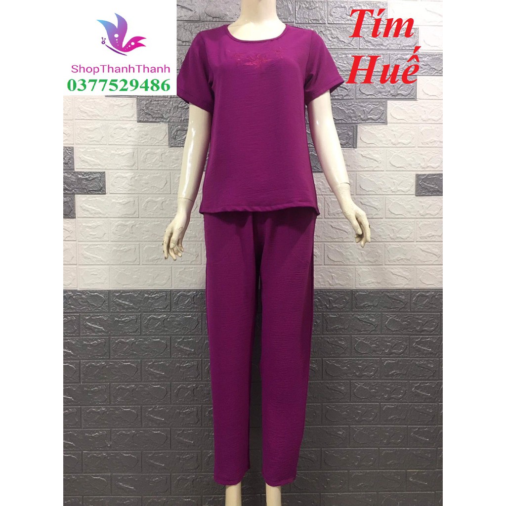 ĐŨI DÀI TRUNG NIÊN Đồ bộ mặc nhà Big Size cao cấp có co giãn ShopThanhThanh