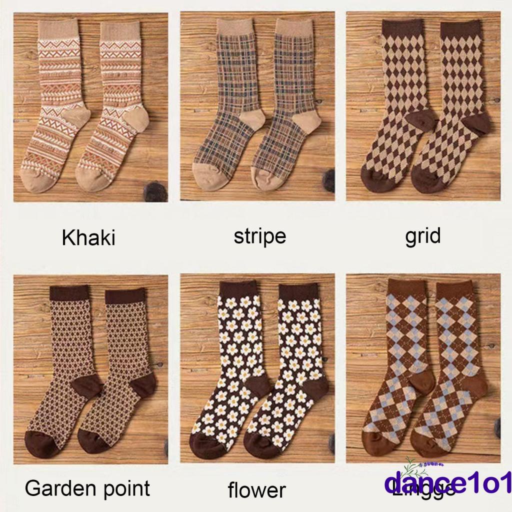 Vớ dệt kim cổ cao in họa tiết hoạt hình dễ thương giữ ấm cho nữ