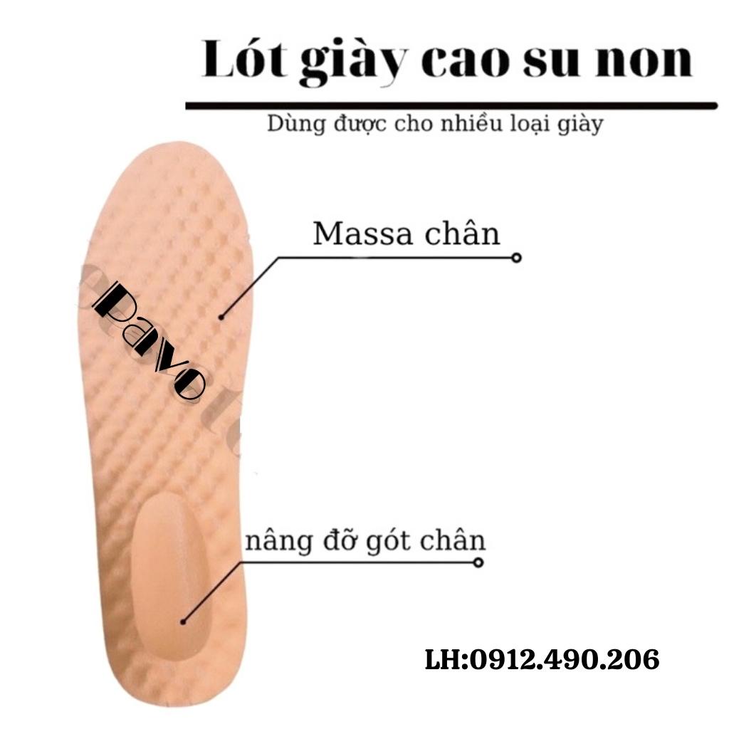 Lót giày thể thao sneaker chất liệu cao su non tăng cao 1,5 CM mềm êm chân đủ size(1 Đôi)