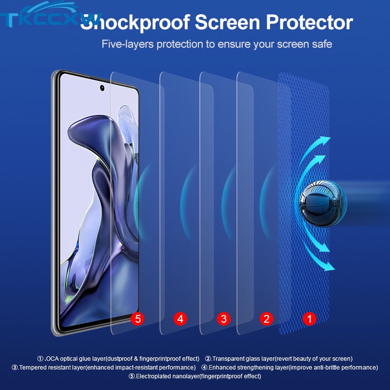 Kính cường lực cho Xiaomi civi Poco F3 X3 GT C31 M3 Pro Mi 11T Pro Redmi 10 Prime 9