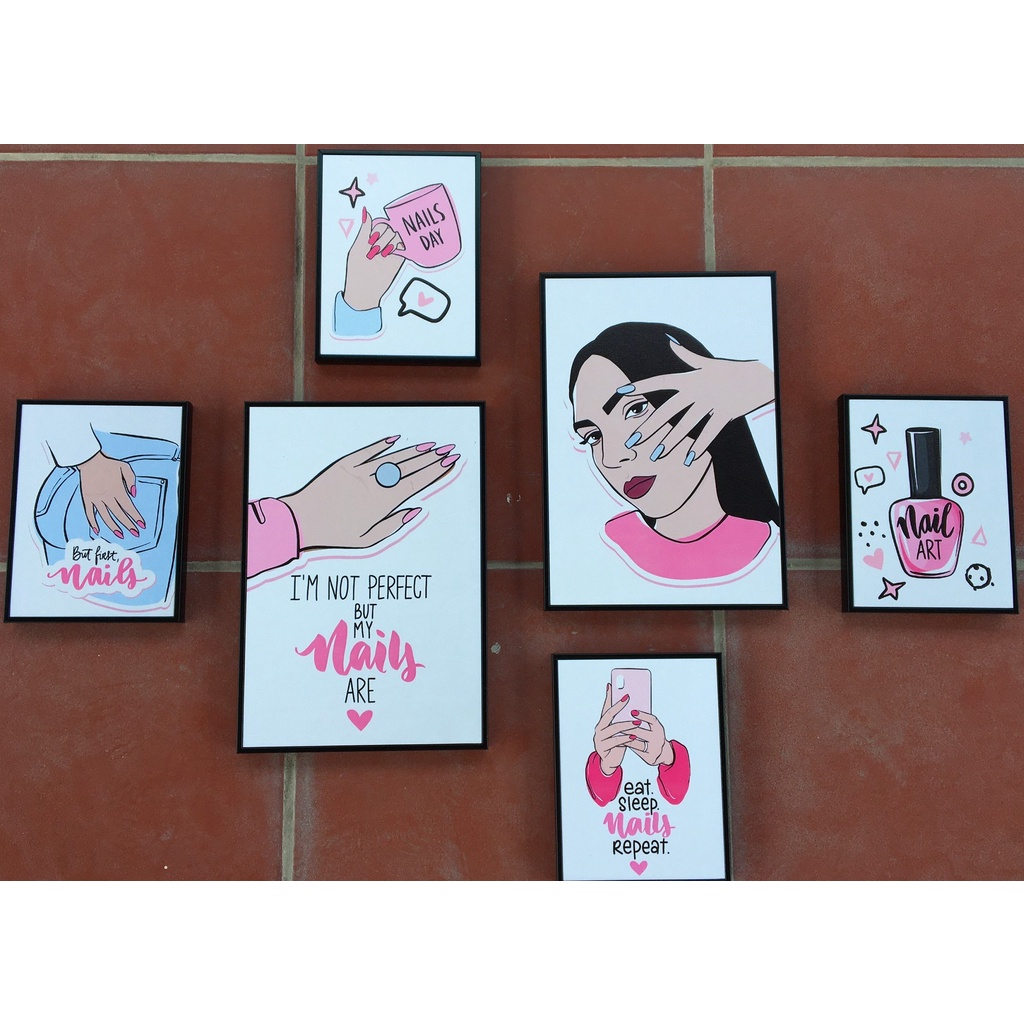 Tranh Treo Tường Canvas,Decor quán nail mi,spa,salon,cửa hàng,phòng ngủ đẹp⚡FREE SHIP⚡