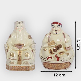 Cặp thần tài ông địa vàng 15cm