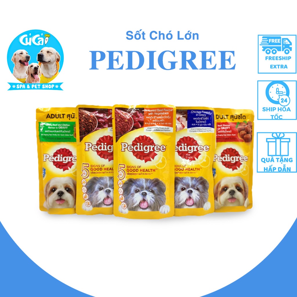 Pate cho chó Pedigree 130g nhiều vị thơm ngon, pate chó bổ sung đầy đủ vitamin cho cún - Củ Cải Pet Shop
