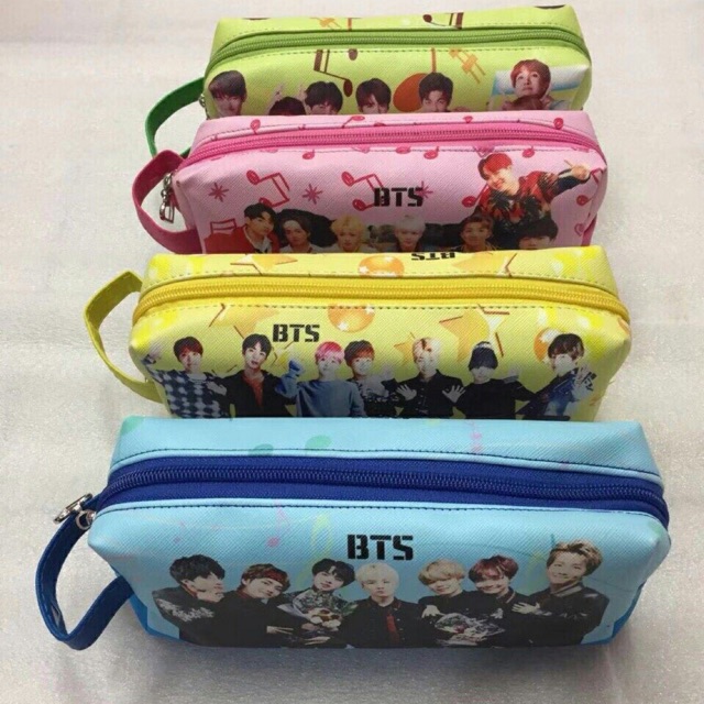 Bóp vải lơn 1 dây kéo BTS