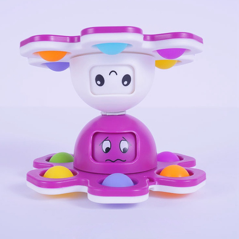 Đồ Chơi Rubik Con Quay Fidget Spinner Hình Bông Hoa Kèm Pop It Siêu Hót