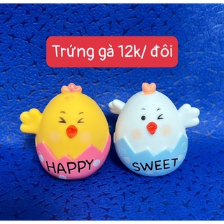 Đôi trứng gà nhựa trang trí bánh kem