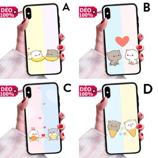 ỐP LƯNG IPHONE X – XS – XS MAX HÌNH NỀN COUPLE HAI BÉ MÈO CON XINH XẮN