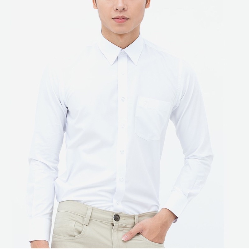 Áo Sơ Mi Trắng Vĩnh Tiến Chính Hãng Sơ Mi Nam Tay Dài Somi Công Sở