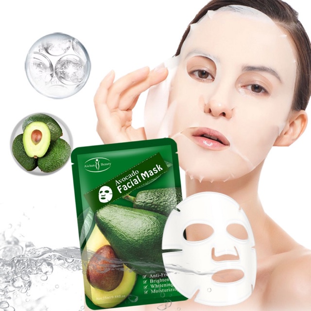 Hộp 10 Mặt nạ bơ Avocado Facial Mask - BX2845