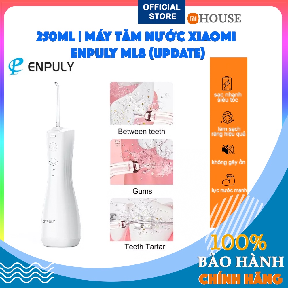 TYPE C | Máy tăm nước Xiaomi Enpuly M6 Plus - Xịt vệ sinh răng miệng Xiaomi Enpuly ML8 Update - MiHouse