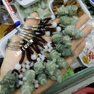 Móc khóa tỳ hưu ngọc cẩm thạch