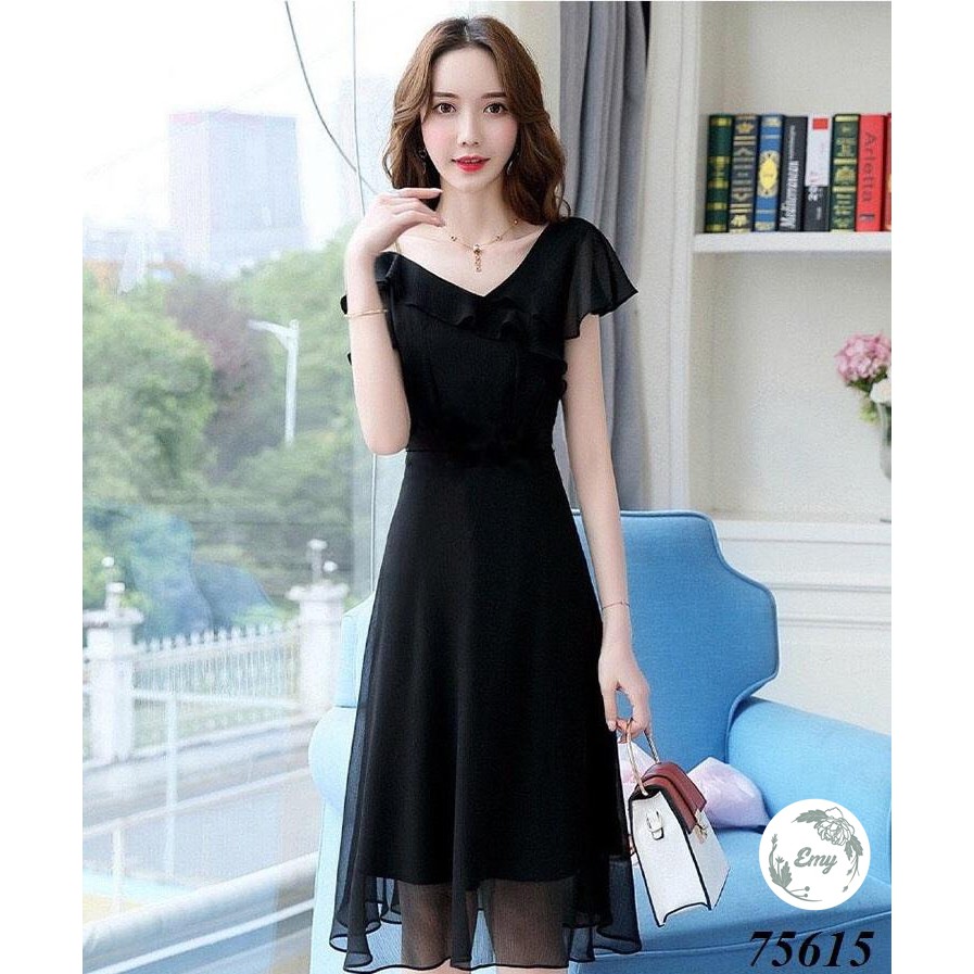 ĐẦM VOAN LỤA DỰ TIỆC NHẸ NHÀNG ĐỦ SIZE S,M,L,XL,XXL - 75615 | BigBuy360 - bigbuy360.vn