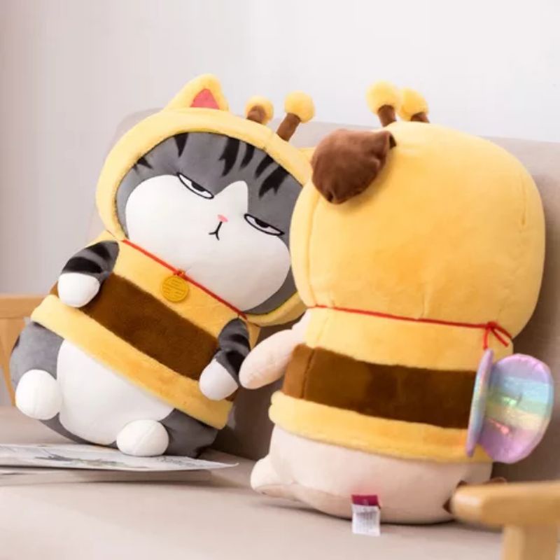 Gấu bông mèo hoàng thượng, gấu bông mèo hoàng thượng cosplay ong, gaua bông cho hoàng thượng cosplay ong.