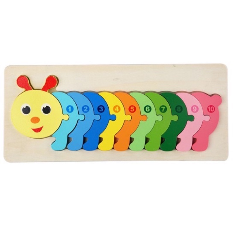 Đồ Chơi Tranh Ghép Gỗ Số Nối 10 Số Tăng Dần Giúp Bé Rèn Luyện Tư Duy