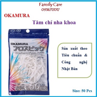 Tăm chỉ nha khoa Okamura Nhật Bản (Bịch 50 cây)