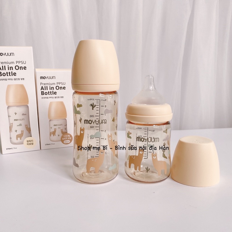 Bình sữa MOYUUM LLAMA / DAISY - bản Lạc Đà / Hoa Cúc 170ml - 270ml núm ti tự chọn