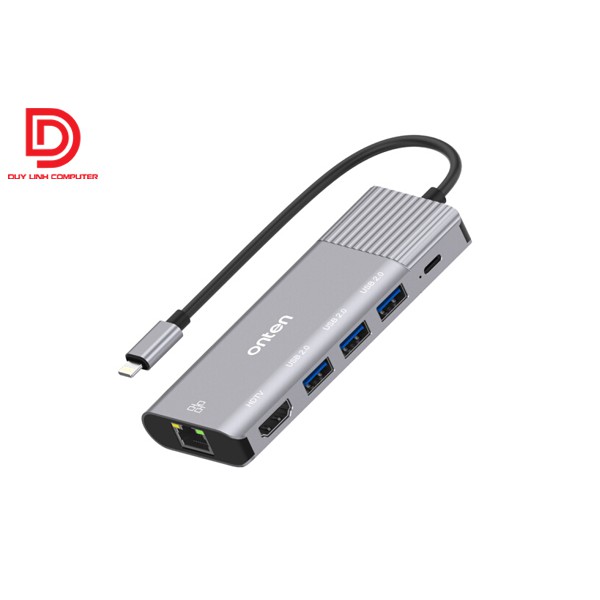 Cáp chuyển Lightning to HDMI, USB 2.0, Lan hỗ trợ sạc Onten 79591 - Hàng Chính Hãng