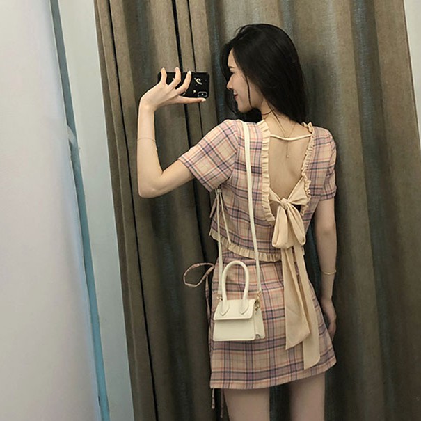 Áo Sơ Mi Tay Ngắn / Chân Váy Ngắn Nữ Tính (bán lẻ) | BigBuy360 - bigbuy360.vn