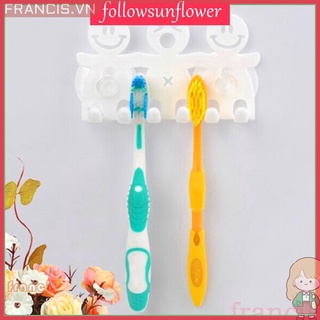 Giá nhựa hình mặt cười hoạt hình dễ thương dùng để treo bàn chải gắn tường tiện dụng