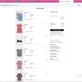 Váy H&M auth sẵn