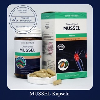 Viên uống bổ khớp, giảm đau xương khớp Vẹm xanh Mussel tái tạo sụn (hộp 60 viên) - [ Chính hãng Sanct Bernhard Đức]