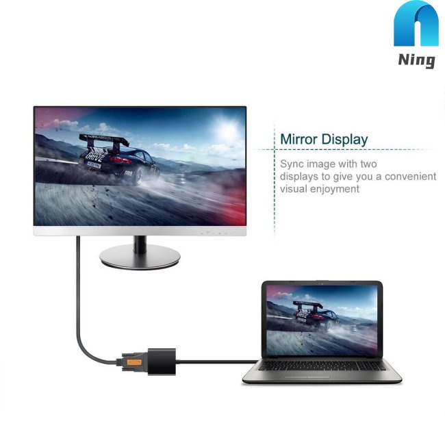 Dây Cáp Chuyển Đổi Ning USB 3.0 Sang VGA Cho Màn Hình Đồ Họa Máy Tính Laptop