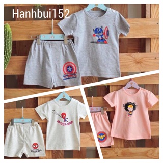 Momma - Bộ cộc cotton cài vai Momma baby cho bé từ 6-9/9-12/12-18/18-24/24m