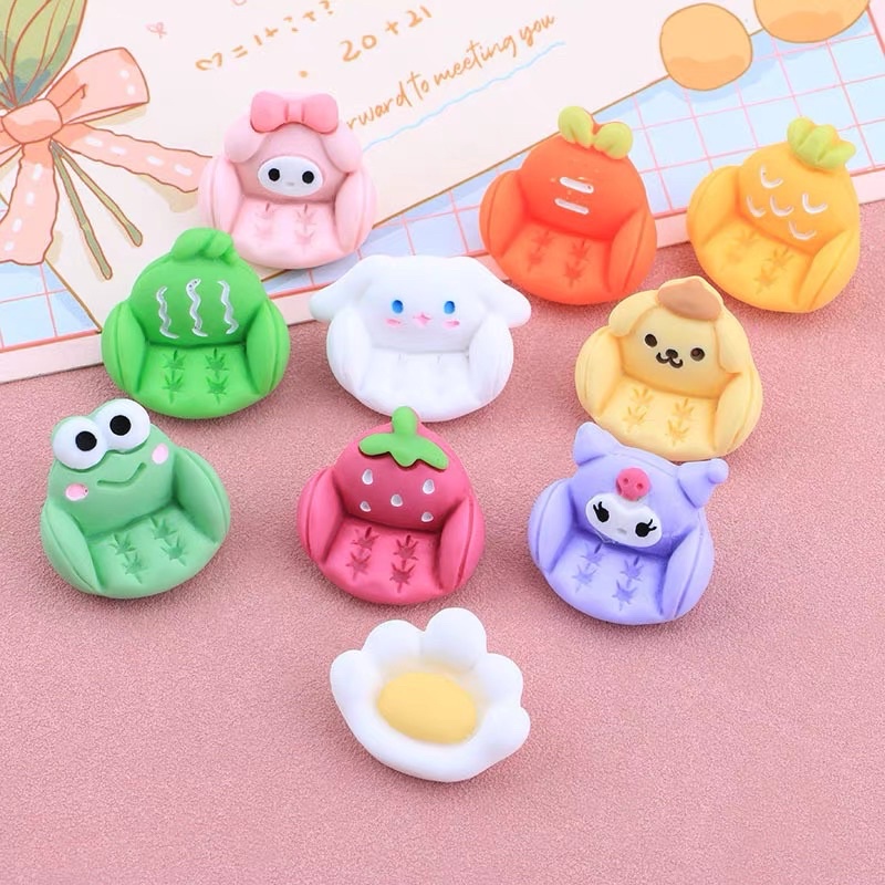Charm Hình Ghế Mini Sanrio: Kuromi, Melody, Cinnamoroll, Pompompurin, Keroppi