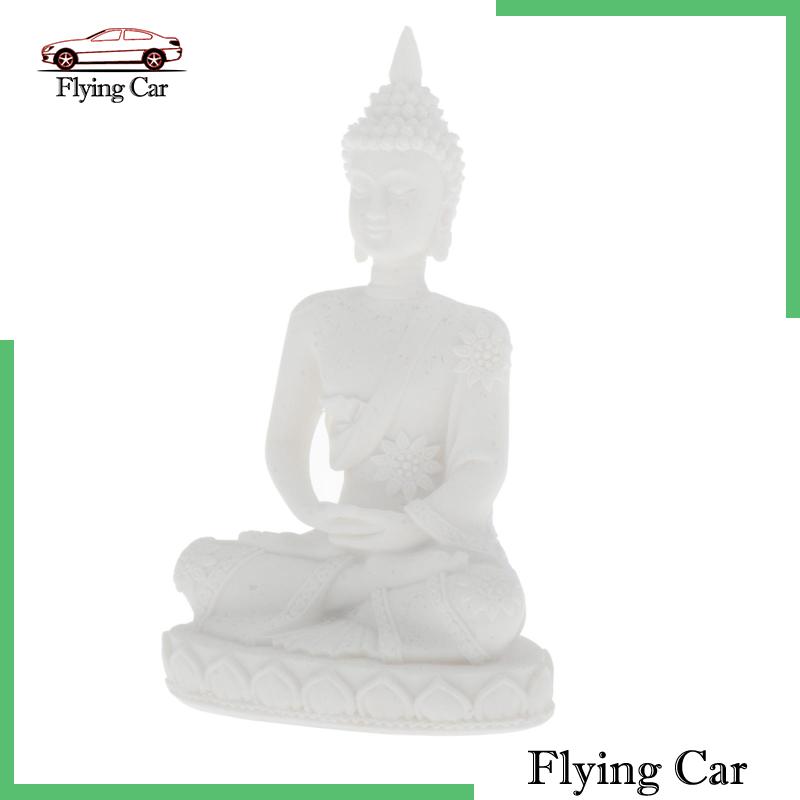 Mô Hình Tượng Phật Bằng Đá Cát Màu Bạc Trang Trí Nhà Cửa 2