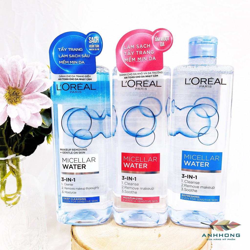 Tẩy Trang L'Oreal 3 In 1 Micellar 400ml ( Loreal ) | BigBuy360 - bigbuy360.vn