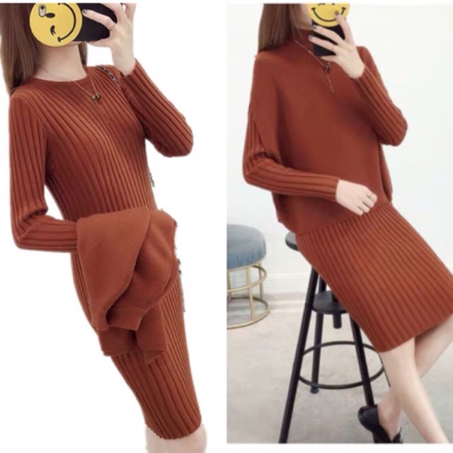 Sét váy len 2 chi tiết Quảng Châu V0689