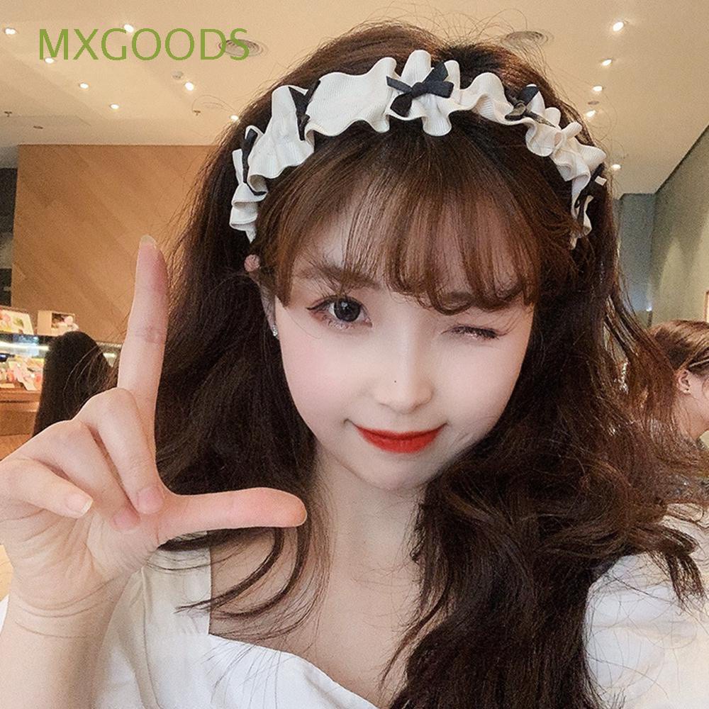 Băng Đô Vải Thắt Nơ Kiểu Lolita Hàn Quốc Dễ Thương Nhiều Màu Sắc Cho Nữ
