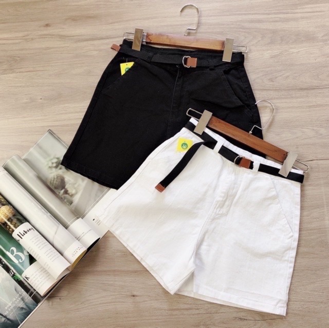 Quần đùi shorts chất kaki jean kèm dây nịt, hình thật chụp sàn | BigBuy360 - bigbuy360.vn