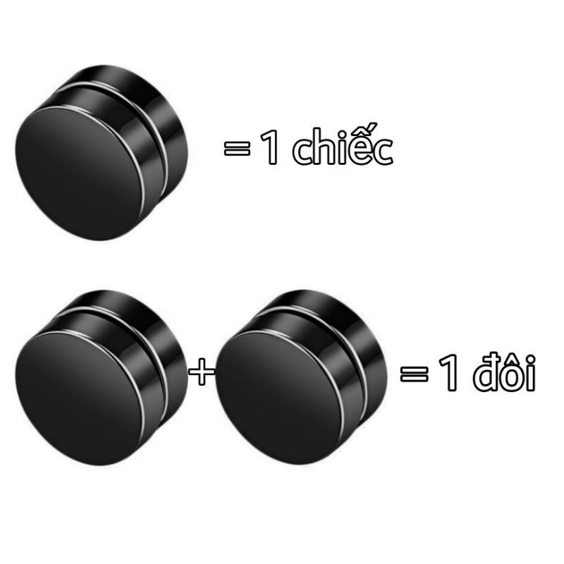 Khuyên Tai Nam Châm tròn IDOL basic GD GIÁ 1 CHIẾC, Bông Tai Nam Không Cần Bấm Lỗ Cực Chất