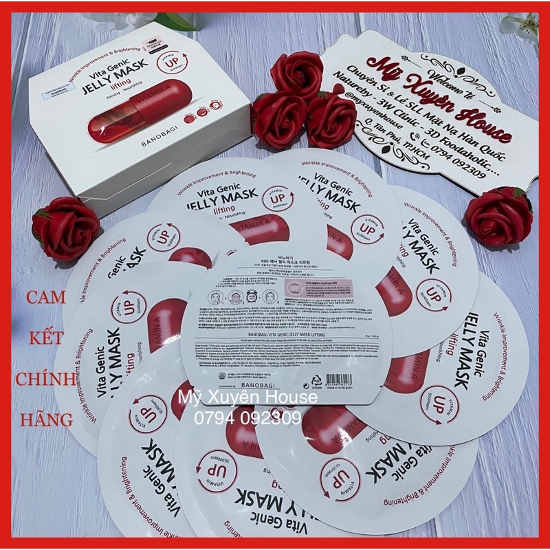 Mặt nạ banobagi nâng cơ săn chắc da vita genic jelly mask lifting chính hãng hàn quốc hộp 10 miếng