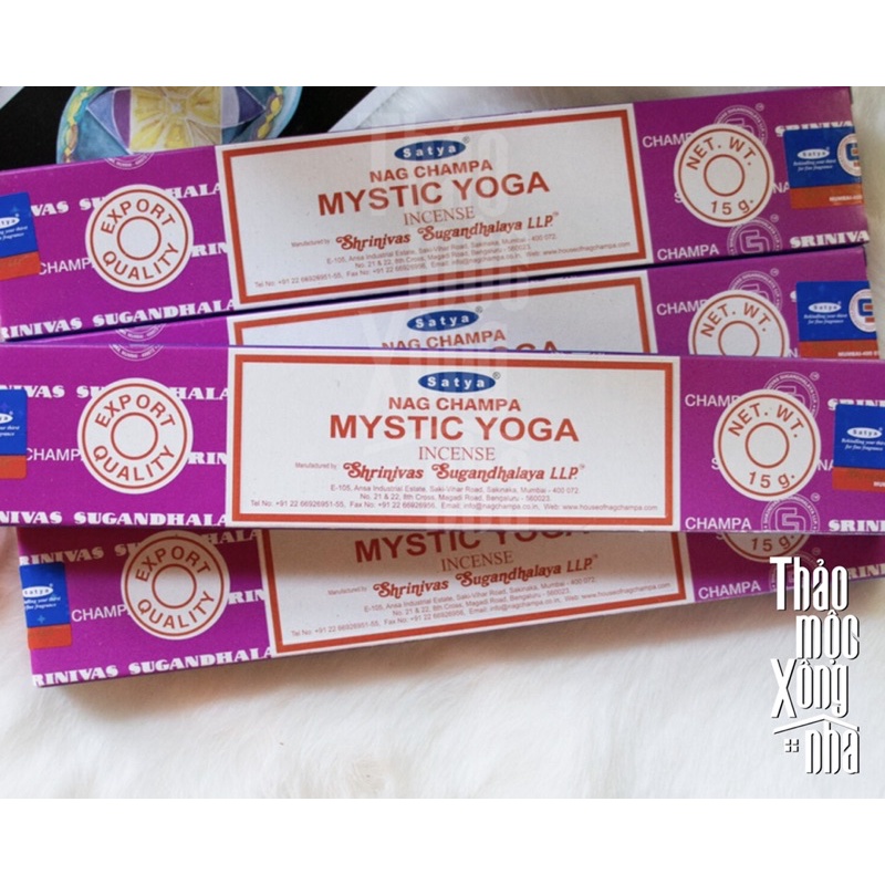 Mystic Yoga SATYA Hương thơm Lý tưởng cho Yoga Thiền - THẢO MỘC XÔNG NHÀ